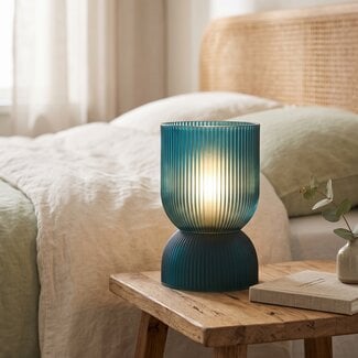 Light en Living Tafellamp LED PHOEBE glas petrol Ø 12 cm