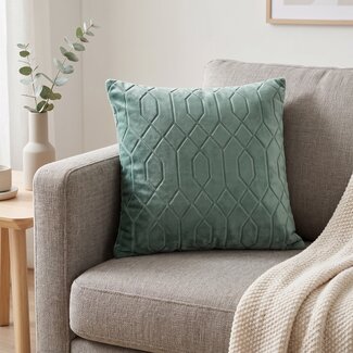 Light en Living Kussen HARPY 45x45 cm - Donker Mintgroen