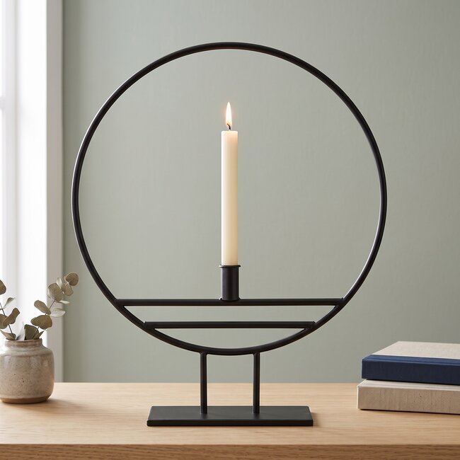 Parlane Parlane Kandelaar HOOP Zwart - 58x8x44,5 cm