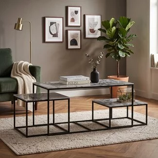 WoonMax Salontafel Mex set van 3 - Lamulux