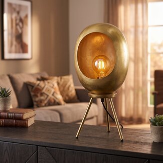 Countryfield Tafellamp E27 Eggy S goud