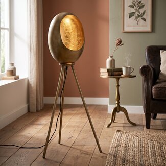 Countryfield Vloerlamp Eggy Antiek Messing