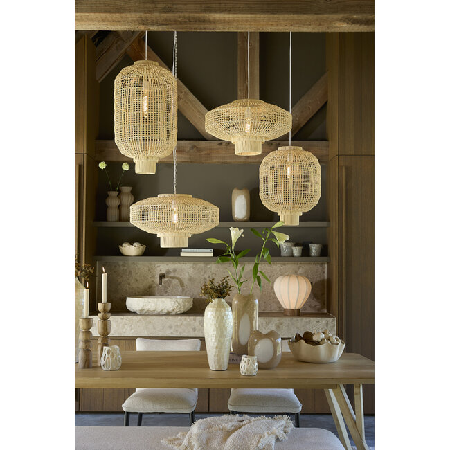 Light en Living Hanglamp Ø60x33,5 cm PALDOR rotan naturel
