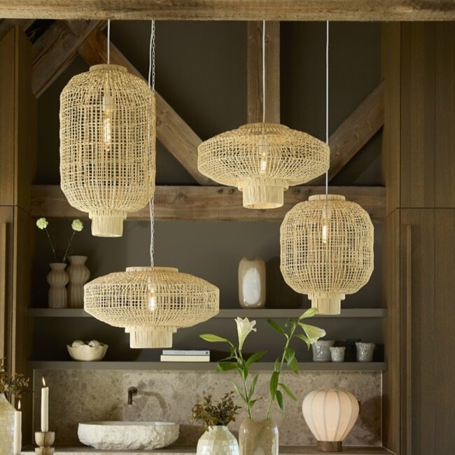 Light en Living Hanglamp Ø60x33,5 cm PALDOR rotan naturel
