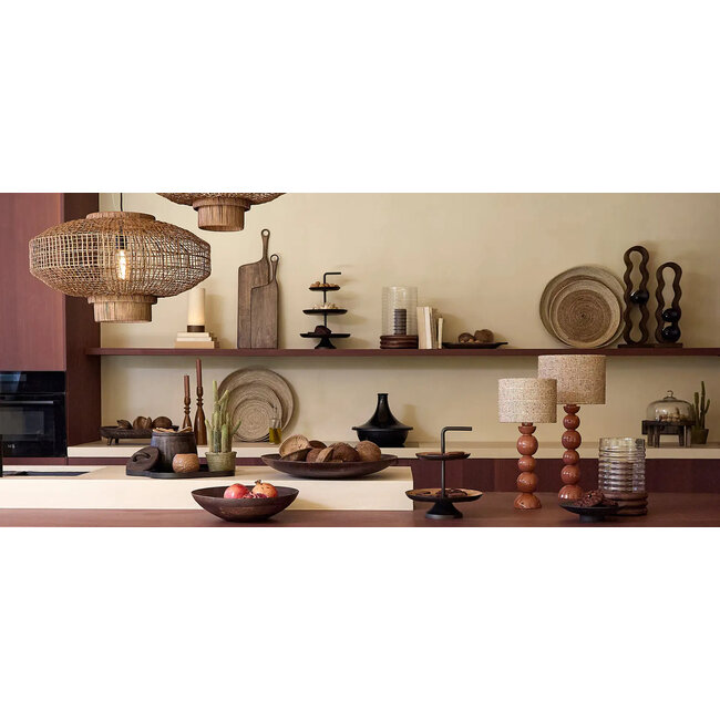 Light en Living Hanglamp Ø60x33,5 cm PALDOR rotan bruin