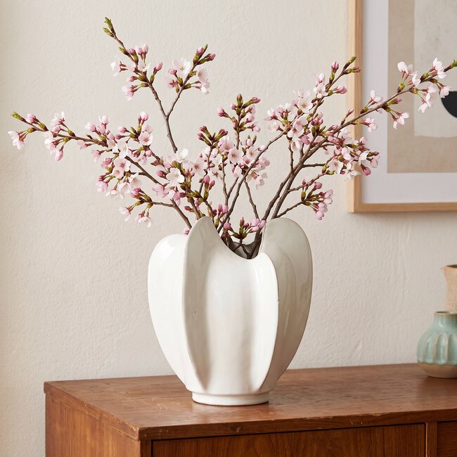 Light en Living Vaas deco Ø31x34 cm TOPITA keramiek wit