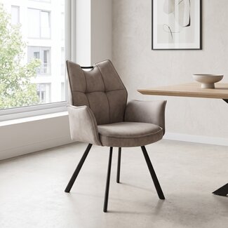 Wildeboer & v/d Weide Eettafelstoel Mabel met arm - stof C-Magnum 84