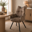 Wildeboer & v/d Weide Eettafelstoel Mabel met arm - stof C-Adore 211