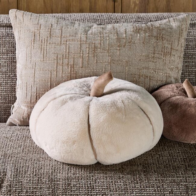 Riviera Maison Pumpkin Faux Fur Box kussen L