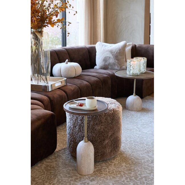 Riviera Maison Pumpkin Faux Fur Box kussen L