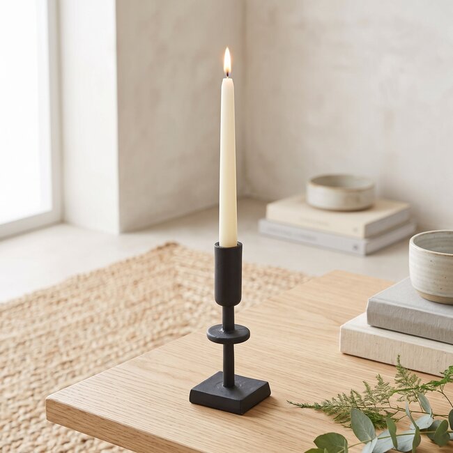 Light en Living Kandelaar KABIRA Mat Zwart 17 cm - Stijlvolle Woondecoratie