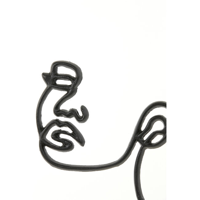 Light en Living Wandornament FACE mat zwart - Verkrijgbaar in 2 maten
