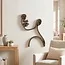 Light en Living Wandornament FACE antiek  brons - 2 afmetingen