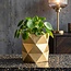 Countryfield Bloempot Rombo XL goud - Luxe Industriële Bloempot
