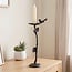 Light en Living Kandelaar 18x11,5x40 cm BIRD mat zwart