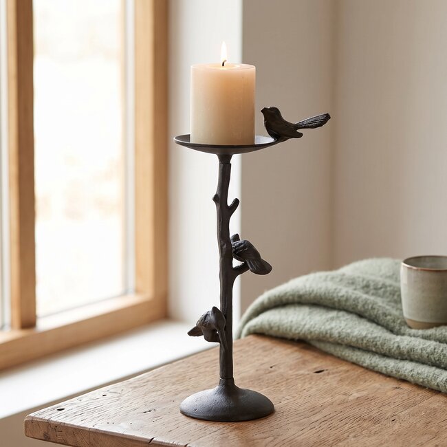 Light en Living Kandelaar BIRD mat zwart 17,5x11,5x34,5 cm