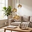 Light en Living Hanglamp 3L MAYSON Glas Goud
