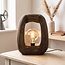 By Boo Tafellamp Gibs groot - bruin: Sfeervolle houten designlamp