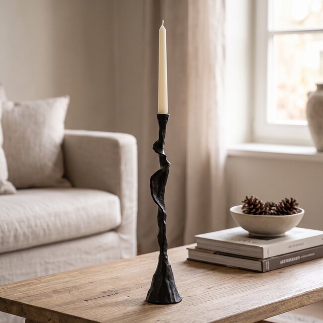 Light en Living Kandelaar TALOKA mat zwart Ø11x54 cm van Light&Living