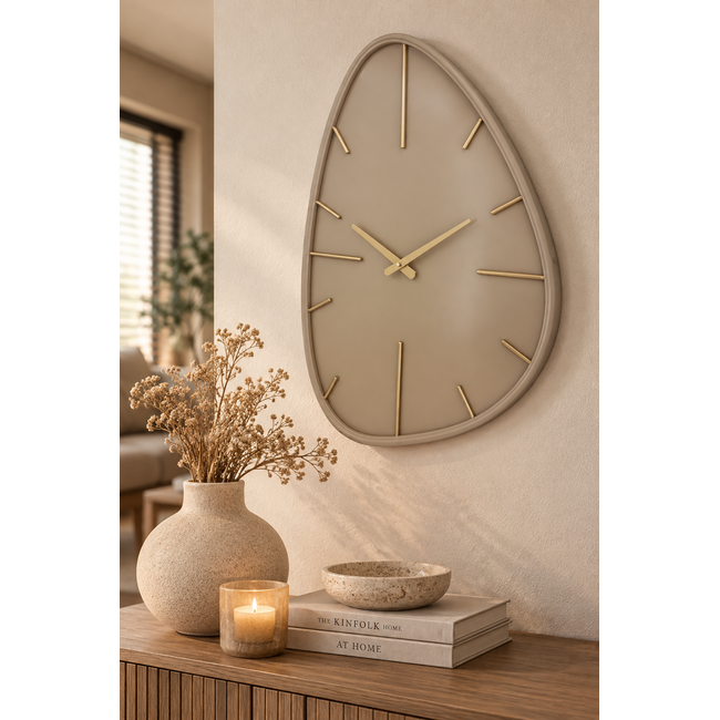 HomeBound by KY Wandklok Elio organisch beige