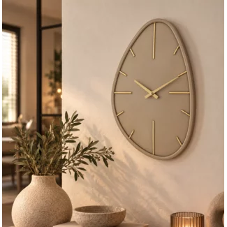 HomeBound by KY Wandklok Evia organisch beige