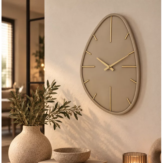 HomeBound by KY Wandklok Evia organisch beige