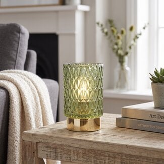 Present Time Votive LED Diamond groen