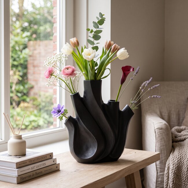 Richmond Interiors  Vaas Jason Groot Zwart - Stijlvol & Uniek Design