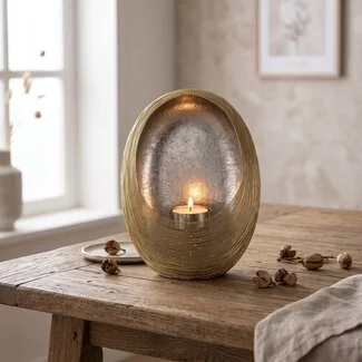 Countryfield Theelicht hangend Yenthe messing/zilver - Diverse maten
