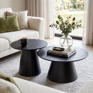 Richmond Interiors  Salontafel Jazz set van 2 zwart