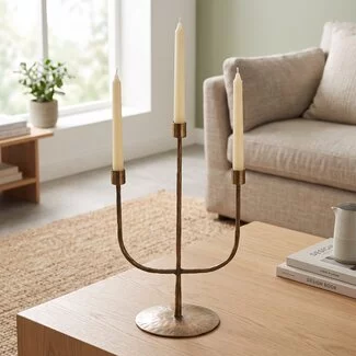 Light en Living Kandelaar NICOLE 3-lichts Antiek Brons