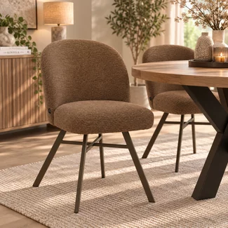 WoonMax Eetkamerstoel Vicky | Sneak | Zwart of Bruin Onderstel