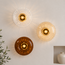 Light en Living Wandlamp Ø30 cm MASHA glas bruin+bruin-brons