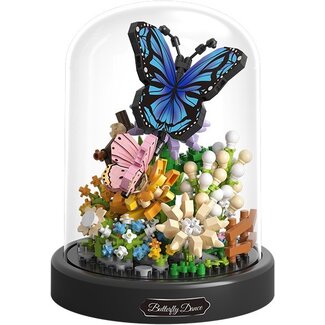 Balody 3D bouwset Bloemen met Vlinder onder stolp