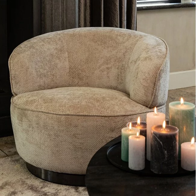PTMD Draaibare Fauteuil Filou Beige Eden