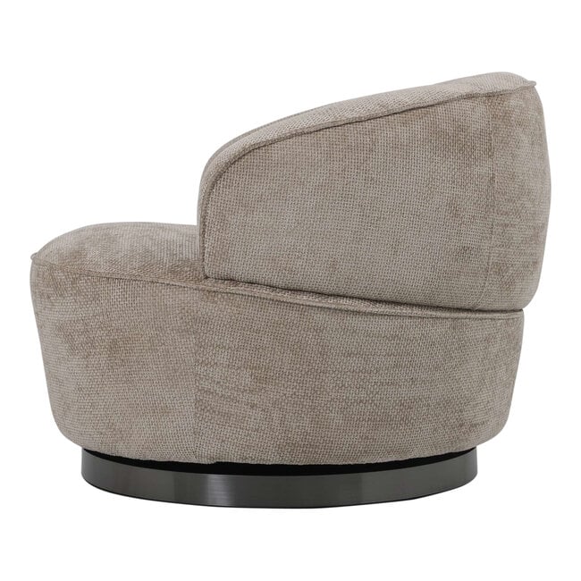 PTMD Draaibare Fauteuil Filou Beige Eden + 2 gratis bijzettafels Ebe