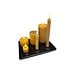 Mansion Atmosphere Oplaadbare LED-dinerkaars 2,2 x 12,5 - Beige Champagne - set van 2