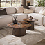 WoonStijl Salontafel Empera Rond Set van 2 Keramiek Dark Emperador