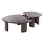 WoonStijl Salontafel Empera niervormig set van 2 Keramiek dark emperador