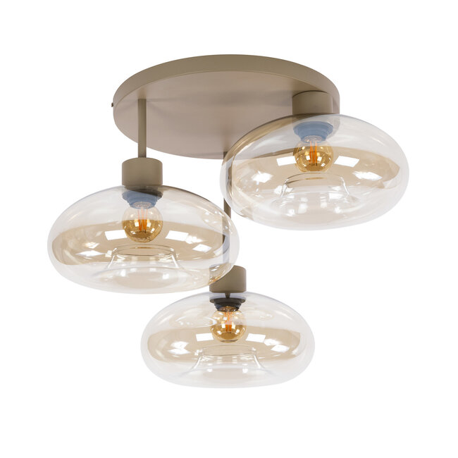 WoonStijl Plafondlamp Serene 3-lichts Beige