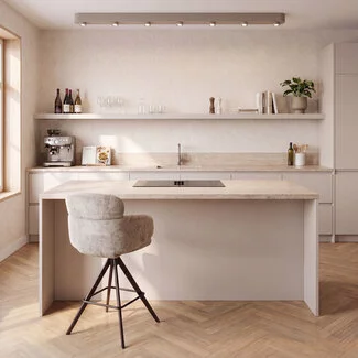 WoonStijl Plafondlamp Bar 7-lichts Beige