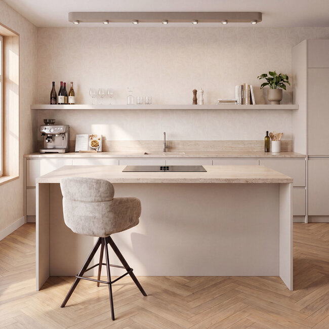 WoonStijl Plafondlamp Bar 7-lichts Beige