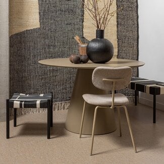 Woood Jorre Eettafel Mdf Militair Bruin Ø120cm