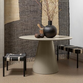 Woood Jorre Eettafel Mdf Antique Beige Ø120cm