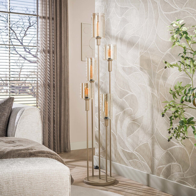 WoonStijl Vloerlamp Sepiora 5-lichts Beige