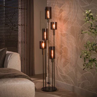 WoonStijl Vloerlamp Sepiora 5-lichts Sienna Bruin
