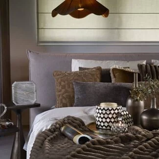 Light en Living Kussen 43x43 cm HATO bruin