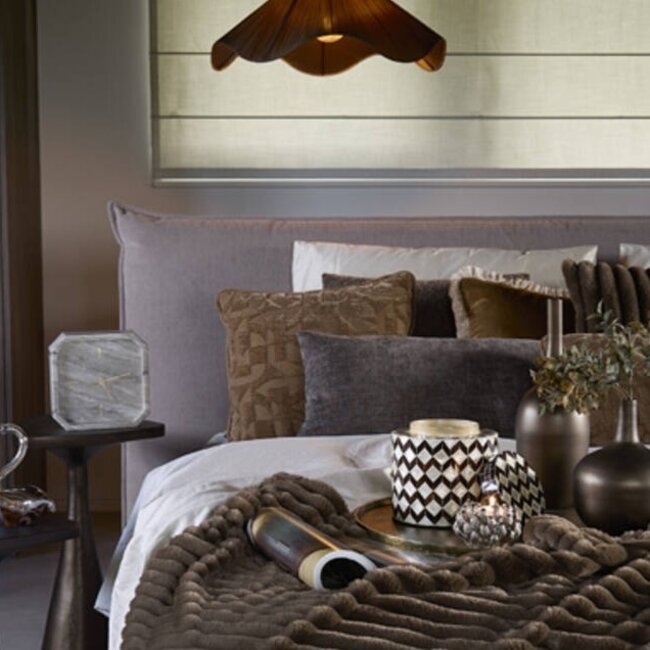 Light en Living Kussen 43x43 cm HATO bruin