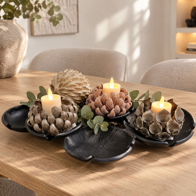 Light en Living Schaal 47x27x6,5 cm BABINE mat zwart
