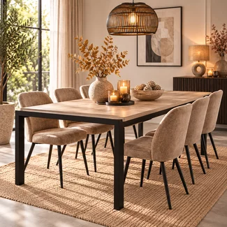 WoonMax Eettafel Lamulux Leeds uitschuifbaar Natur - Showroommodel